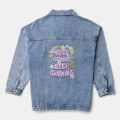 Blijf groeien denim jacket (Achterkant)