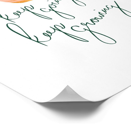 Blijf groeien, modern Plant voor kalligrafie Poster (Hoek)