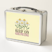 Blijf groeien positieve citaten Retro bloemen (Voorkant)