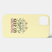 Blijf groeien positieve citaten Retro bloemen Case-Mate iPhone Case (Achterkant (horizontaal))