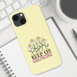 Blijf groeien positieve citaten Retro bloemen Case-Mate iPhone Case