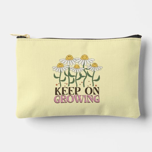 Blijf groeien positieve citaten Retro bloemen Etui (Voorkant)