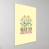 Blijf groeien positieve citaten Retro bloemen Folie Afdrukken (Laagn)