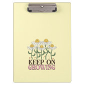 Blijf groeien positieve citaten Retro bloemen Klembord (Voorkant)