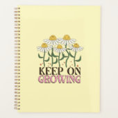 Blijf groeien positieve citaten Retro bloemen Planner (Voorkant)