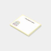 Blijf groeien positieve citaten Retro bloemen Post-it® Notes (Schuin)