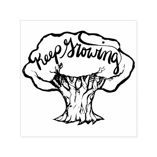 Blijf Groeien Zelfinktende Stempel (Design)