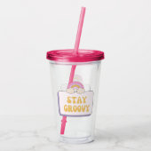 Blijf Groovy Acryl Drinkbeker (Achterkant)