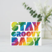 Blijf Groovy Baby Briefkaart (Staand voorkant)