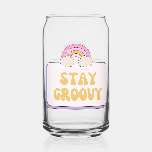Blijf Groovy Blikvorm Glas (Voorkant)