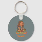 Blijf Groovy Capybara Schattige Retro Op Maat Gema Sleutelhanger (Voorkant)