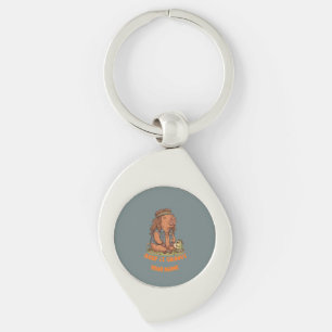 Blijf Groovy Capybara Schattige Retro Op Maat Gema Sleutelhanger
