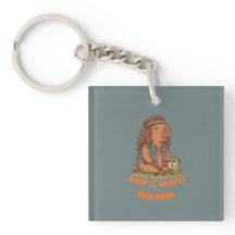 Blijf Groovy Capybara Schattige Retro Op Maat Gema