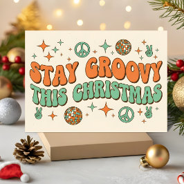 Blijf Groovy deze Kerst Feestdagen Kaart