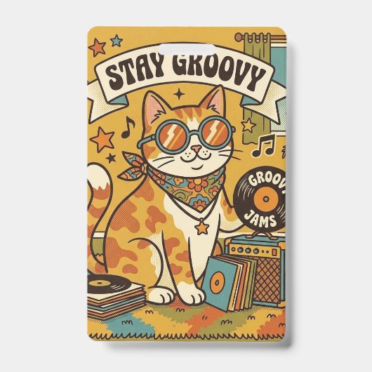 Blijf groovy | Dierenliefhebber | Bohemië Badge (Voorzijde)