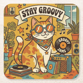 Blijf groovy | Dierenliefhebber | Bohemië Kartonnen Onderzetters