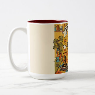 Blijf groovy | Dierenliefhebber | Bohemië Tweekleurige Koffiemok