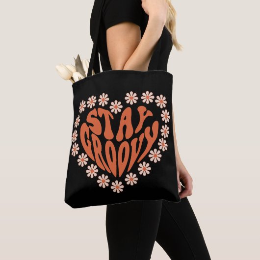 Blijf Groovy Floral Heart Tote Bag (Dichtbij)