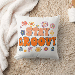 Blijf Groovy Flower Power 60's Retro Kussen