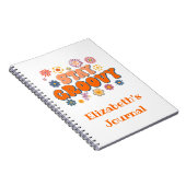 Blijf Groovy Flower Power Retro Dagboek Notitieboe Notitieboek (Rechterzijde)