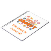 Blijf Groovy Flower Power Retro Dagboek Notitieboe Notitieboek (Linkerzijde)