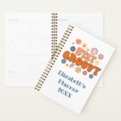 Blijf Groovy Flower Power Retro Jaarlijks Planner (Display)
