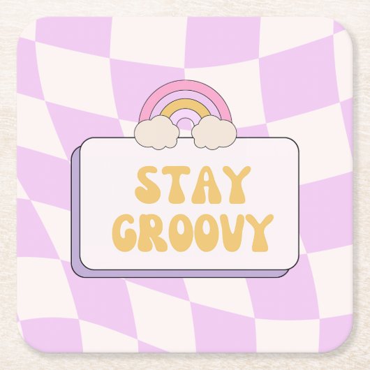 Blijf Groovy Kartonnen Onderzetters (Voorkant)
