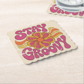 Blijf Groovy Kartonnen Onderzetters (Gebogen)