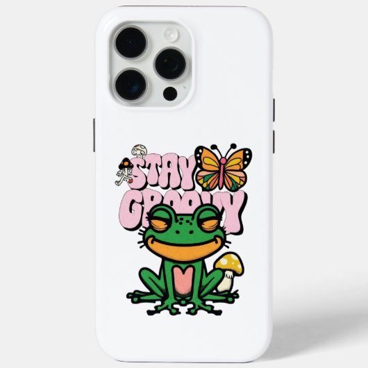 Blijf Groovy Kikker Vibes Case-Mate iPhone Case (Achterkant)