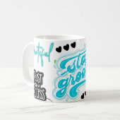 blijf groovy koffiemok (Voorkant links)