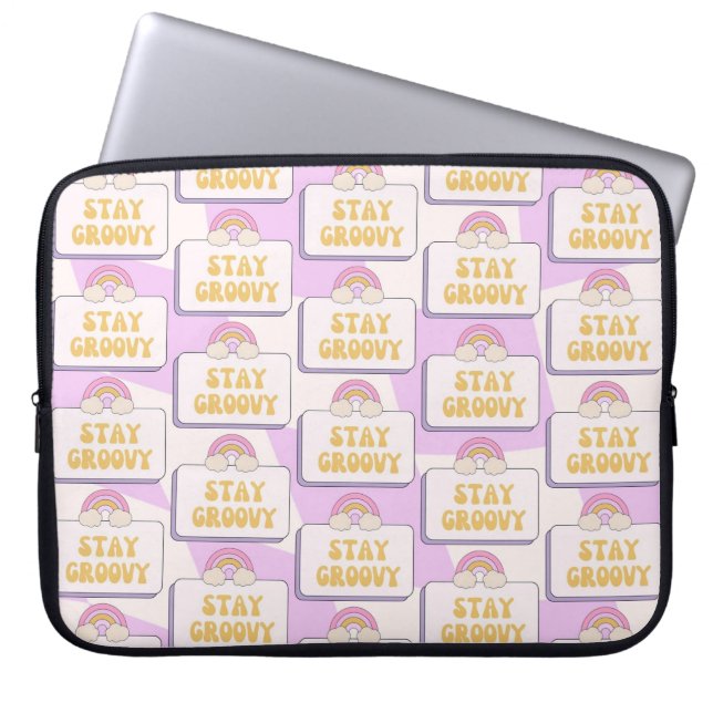 Blijf Groovy Laptop Sleeve (Voorkant)