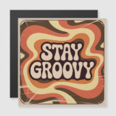 Blijf Groovy Magnetische Uitnodiging (Voorkant / Achterkant)
