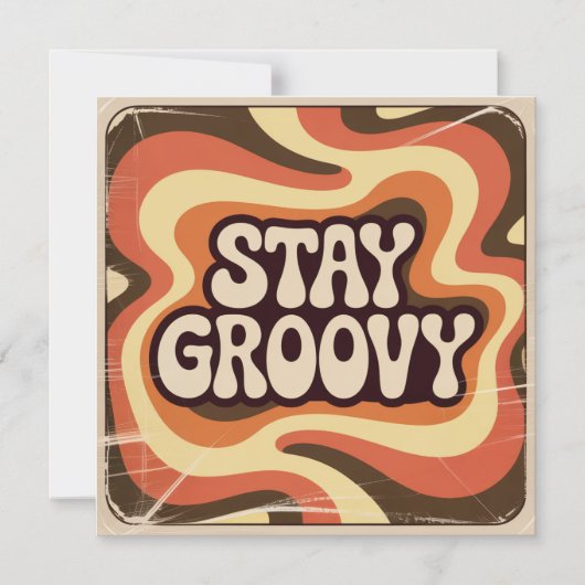 Blijf Groovy Magnetische Uitnodiging (Voorkant)