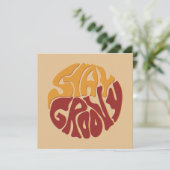 Blijf Groovy met een plons rood en geel (Staand voorkant)