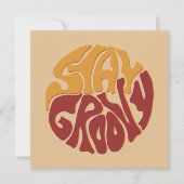 Blijf Groovy met een plons rood en geel (Voorkant)