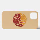 Blijf Groovy met een plons rood en geel Case-Mate iPhone Case (Achterkant (horizontaal))