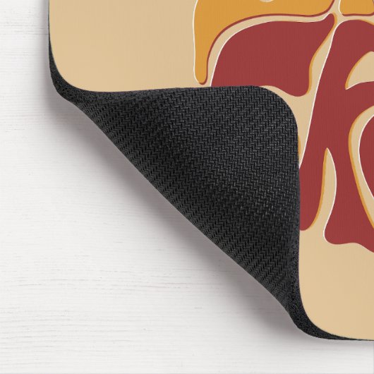 Blijf Groovy met een plons rood en geel Muismat (Hoek)