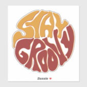 Blijf Groovy met een plons rood en geel Sticker (Vel)