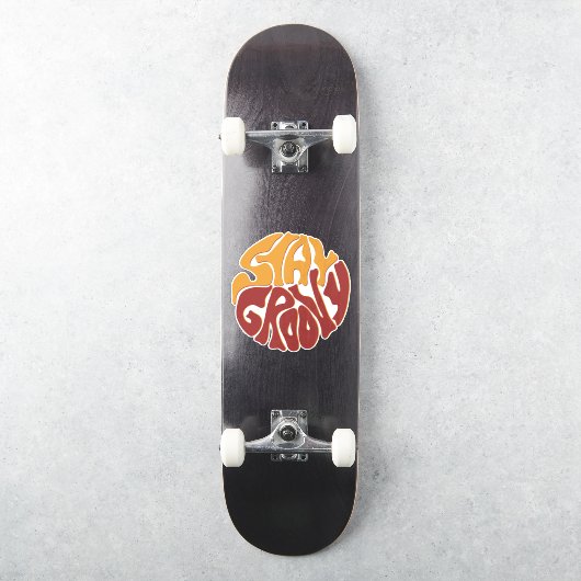 Blijf Groovy met een plons rood en geel Sticker (Skateboard)