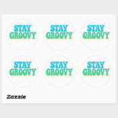 Blijf Groovy Neon Retro Golvende Tekst – Sticker (Vel)