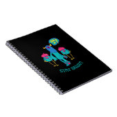 Blijf groovy overal, grappige kinderen op school notitieboek (Rechterzijde)