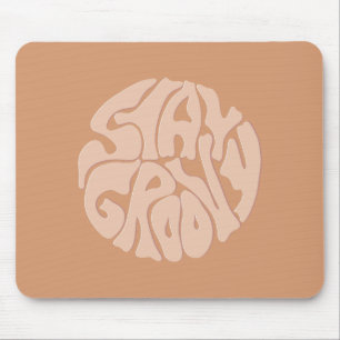 Blijf Groovy Retro Beige Muismat