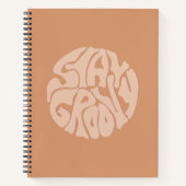 Blijf Groovy Retro Beige Notitieboek (Voorkant)