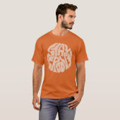 Blijf Groovy Retro Beige T-shirt (Voorkant volledig)