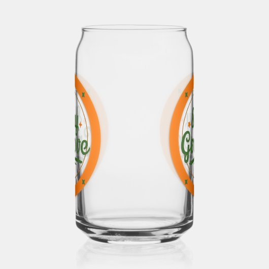 "Blijf Groovy" Retro Design Drinkglas Blikvorm Glas (Rechts)