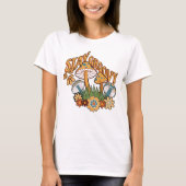 Blijf Groovy Retro Paddenstoel T-shirt (Voorkant)