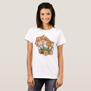 Blijf Groovy Retro Paddenstoel T-shirt
