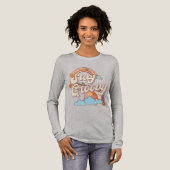 Blijf Groovy Retro Rainbow Flowers Typografie Tri-Blend Shirt (Voorkant)