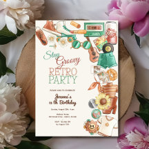 Blijf groovy retro verjaardagsfeest