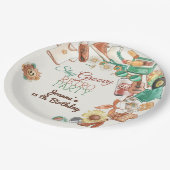 Blijf groovy retro verjaardagsfeest papieren bordje (Gekanteld)